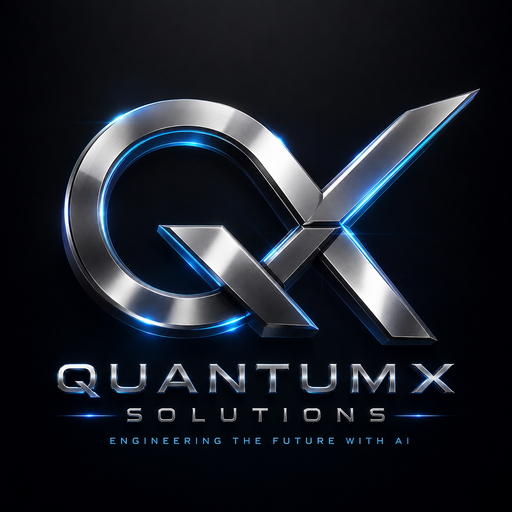QuantumX Solutions logo assembling